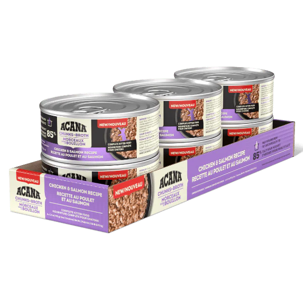 ACANA Chunks in Broth Chicken & Salmon Kitten Recipe Canned Cat Food, 5.5oz - Image 6