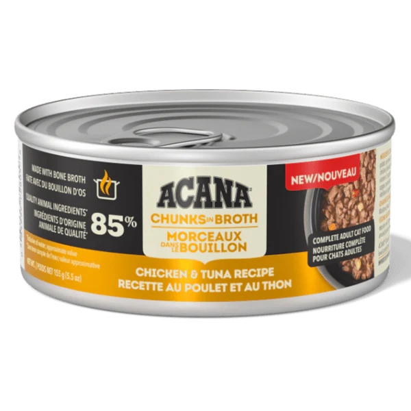 ACANA Chunks in Broth Chicken & Tuna Recipe Canned Cat Food, 5.5oz