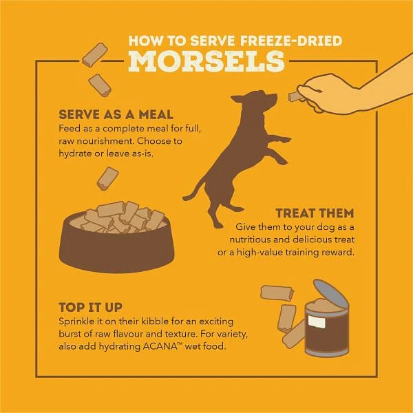 ACANA Free-Run Chicken Recipe Freeze Dried Dog Food, Morsels (SPECIAL ORDER ITEM) - Image 5
