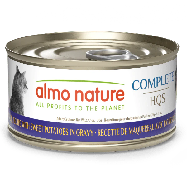 Almo Nature Complete HQS | Mackerel with Sweet Potatoes in Gravy Canned Cat Food