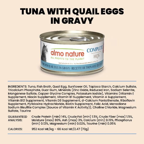 Almo Nature Complete HQS | Tuna with Quail Eggs in Gravy Canned Cat Food - Image 6