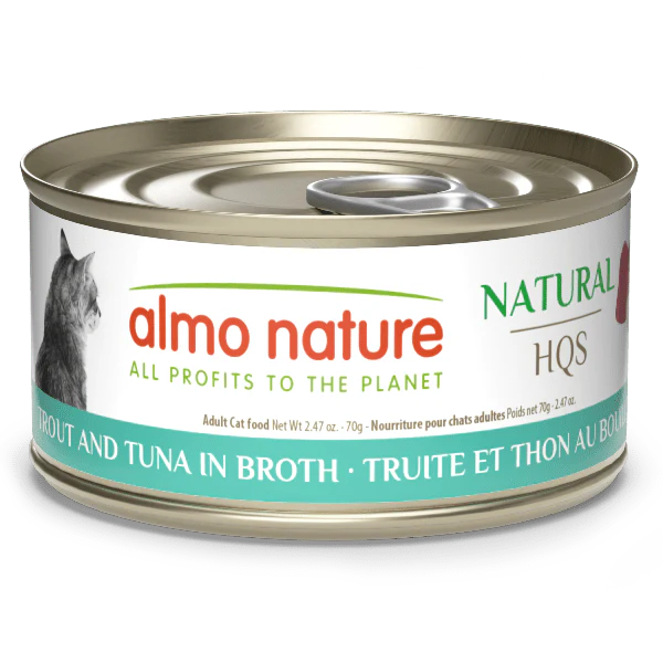Almo Nature Natural HQS | Trout and Tuna in Broth Canned Cat Food