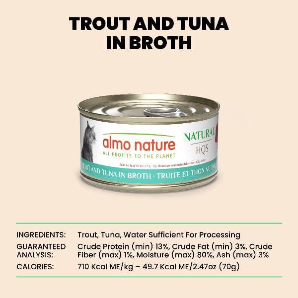 Almo Nature Natural HQS | Trout and Tuna in Broth Canned Cat Food - Image 6