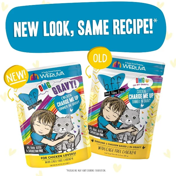 B.F.F. Charge Me Up Chicken Dinner in Gravy Pouch Cat Food; 12 Pack (SPECIAL ORDER ITEM) - Image 6