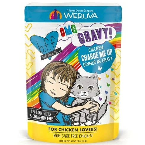 B.F.F. Charge Me Up Chicken Dinner in Gravy Pouch Cat Food; 12 Pack (SPECIAL ORDER ITEM) - Image 8