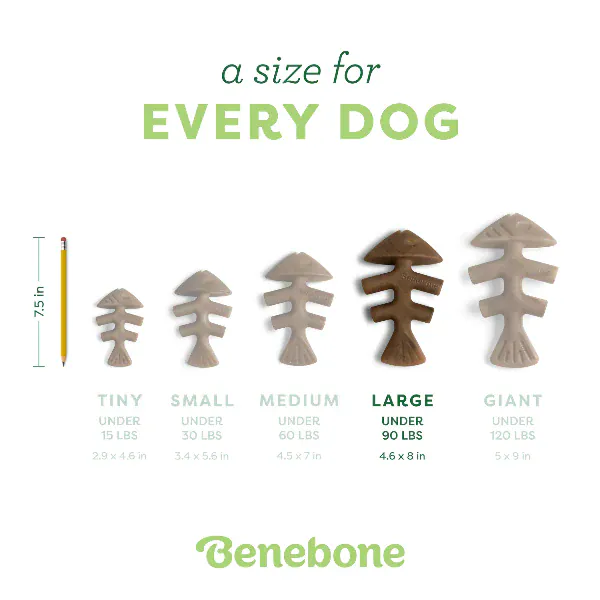 Benebone Jack Salmon Fishbone Dog Chew Toy - Image 7