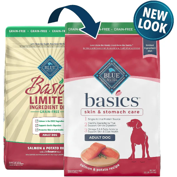 BLUE Basics Skin & Stomach Care Grain-Free Salmon & Potato Recipe Dry Dog Food, 22lb - Image 2