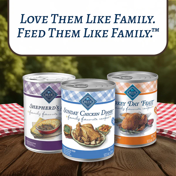 BLUE Family Favorite Recipes Sunday Chicken Dinner Canned Dog Food - Image 2