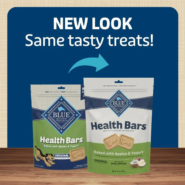 BLUE Health Bars Natural Crunchy Dog Treats Biscuits; Apple & Yogurt - Image 2