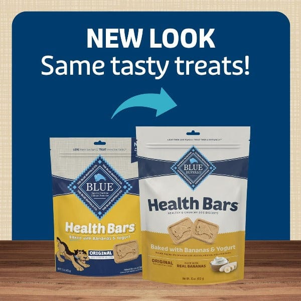 BLUE Health Bars Natural Crunchy Dog Treats Biscuits; Banana & Yogurt, 16oz - Image 2
