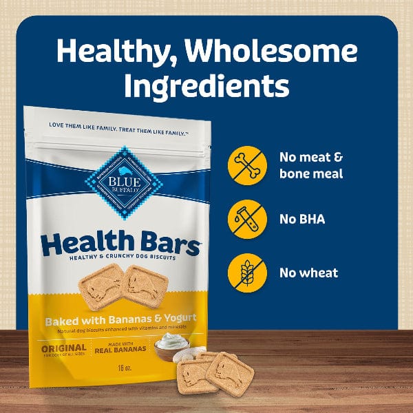 BLUE Health Bars Natural Crunchy Dog Treats Biscuits; Banana & Yogurt, 16oz - Image 5