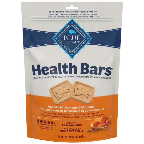 BLUE Health Bars Natural Crunchy Dog Treats Biscuits; Pumpkin & Cinnamon, 16oz