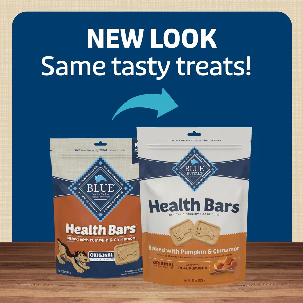 BLUE Health Bars Natural Crunchy Dog Treats Biscuits; Pumpkin & Cinnamon, 16oz - Image 2