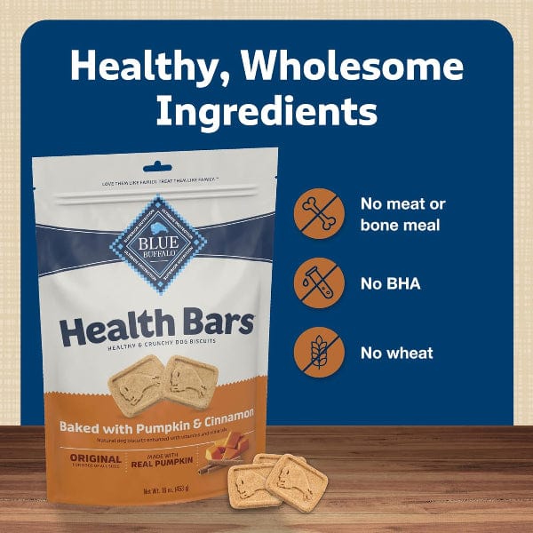 BLUE Health Bars Natural Crunchy Dog Treats Biscuits; Pumpkin & Cinnamon, 16oz - Image 5