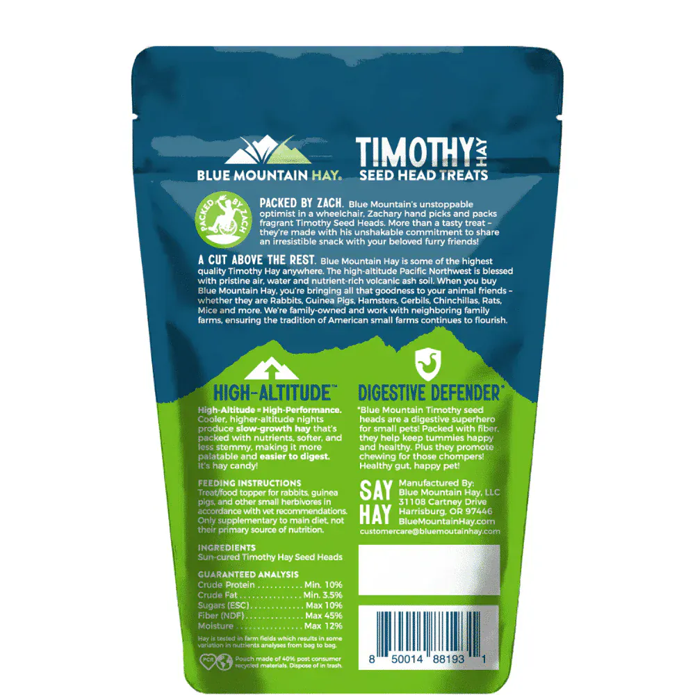Blue Mountain Hay Timothy Hay Seed Head Treats - Image 3