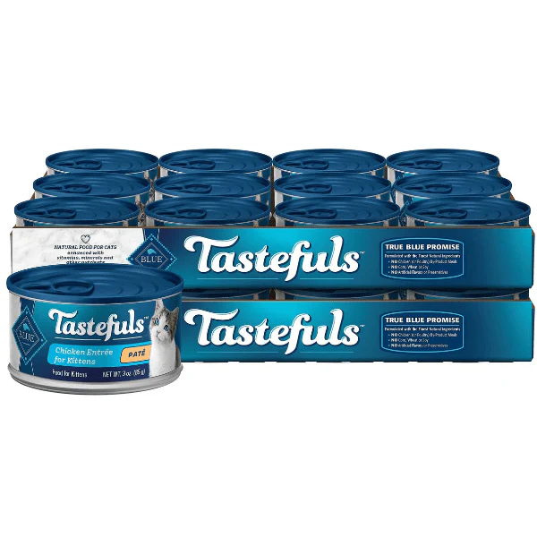 BLUE Tastefuls Chicken Entree Pate Canned Kitten Food, 3oz - Image 7