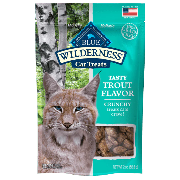 BLUE Wilderness Grain Free Crunchy Cat Treats; Tasty Trout Flavor - Image 5
