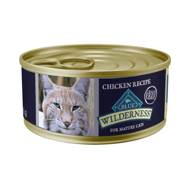 BLUE Wilderness Grain Free Chicken Recipe for Mature Cats Canned Food