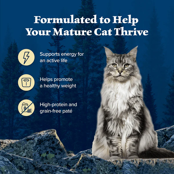 BLUE Wilderness Grain Free Chicken Recipe for Mature Cats Canned Food - Image 3