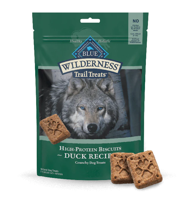 BLUE Wilderness Trail Treats Grain Free Biscuits; Duck Recipe