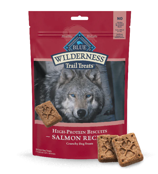 BLUE Wilderness Trail Treats Grain Free Biscuits; Salmon Recipe