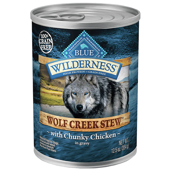 BLUE Wilderness Wolf Creek Stew with Chunky Chicken Canned Dog Food