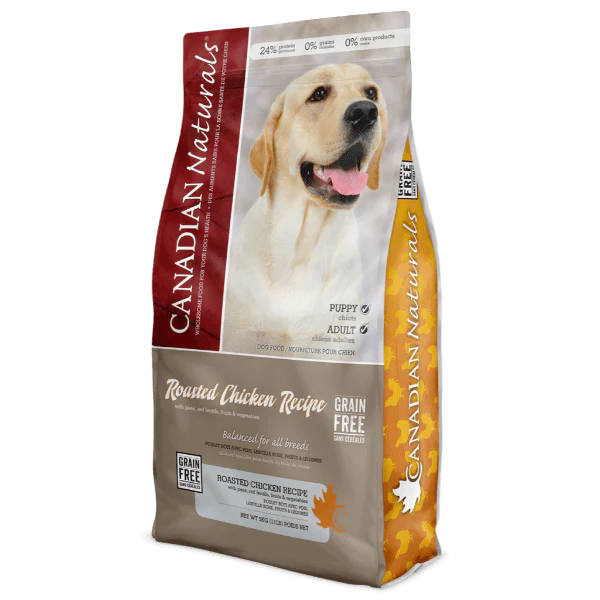 Canadian Naturals Grain Free Roasted Chicken Recipe Dry Dog Food, 25lb