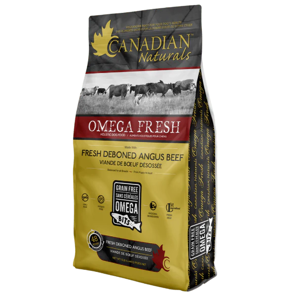 Canadian Naturals Omega Fresh Deboned Angus Beef Recipe Dry Dog Food