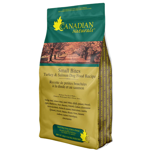 Canadian Naturals Small Bites Turkey & Salmon Dry Dog Food, 5lb