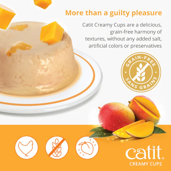 Catit Creamy Cups - Chicken Mousse with Mango Cat Treat - Image 2