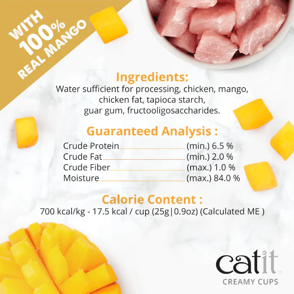 Catit Creamy Cups - Chicken Mousse with Mango Cat Treat - Image 3