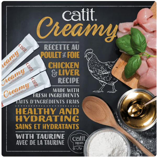 Catit Creamy Lickable Chicken & Liver Recipe Cat Treat - Image 3