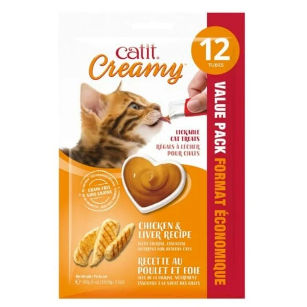 Catit Creamy Lickable Chicken & Liver Recipe Cat Treat - Image 8