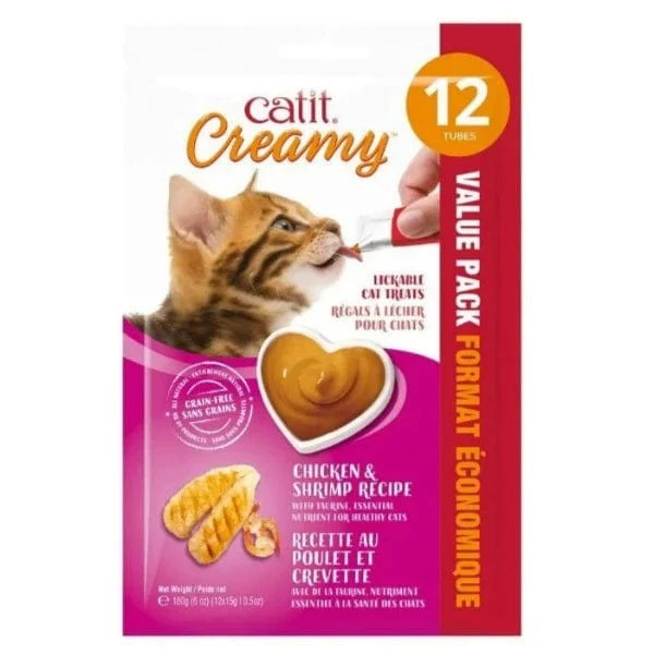 Catit Creamy Lickable Chicken & Shrimp Recipe Cat Treats - Image 7