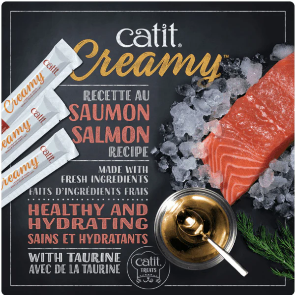 Catit Creamy Lickable Salmon Recipe Cat Treat - Image 3