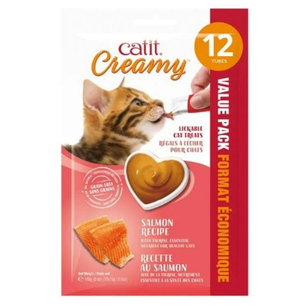 Catit Creamy Lickable Salmon Recipe Cat Treat - Image 9