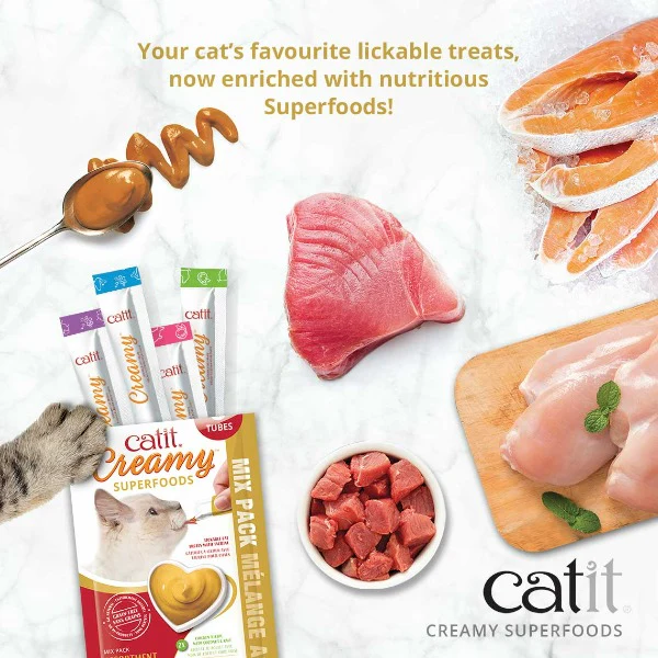 Catit Creamy Superfood Assorted Multipack Cat Treats - Image 2