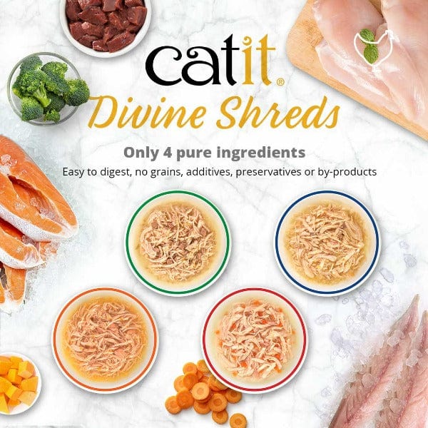 Catit Divine Shreds Chicken Multipack Cat Food Topper - Image 2