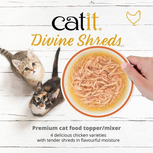 Catit Divine Shreds Chicken Multipack Cat Food Topper - Image 4