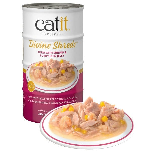 Catit Divine Shreds Tuna with Shrimp & Pumpkin in Jelly Canned Cat Food Topper 4-Pack - Image 2