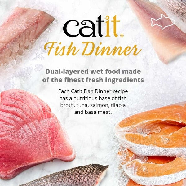 Catit Fish Dinner with Crab Flavour & Pumpkin Wet Cat Food - Image 2