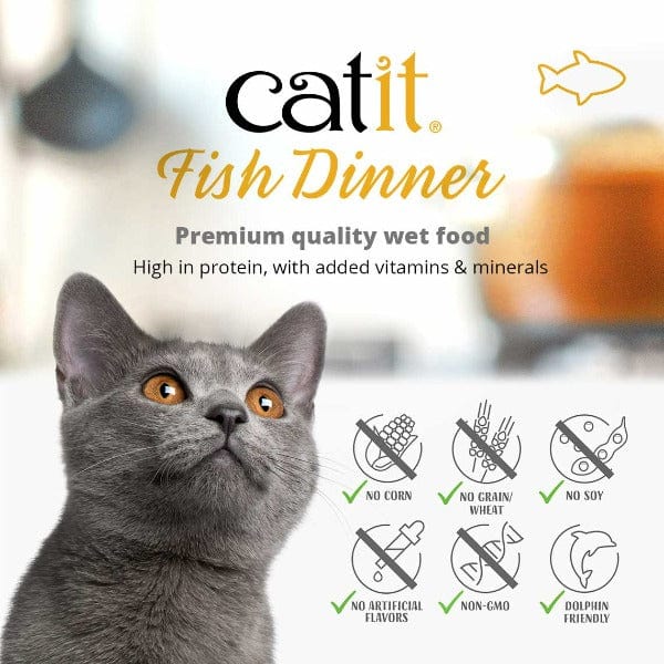 Catit Fish Dinner with Salmon & Green Beans Wet Cat Food - Image 4
