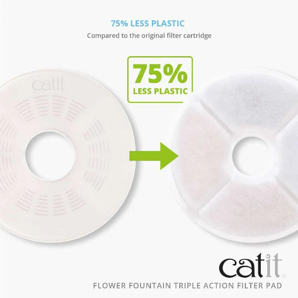 Catit Flower Fountain Triple Action Filter Pads - Image 2