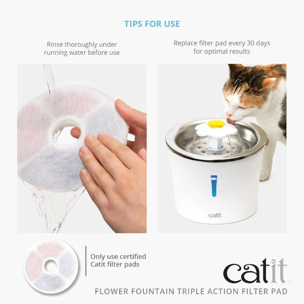 Catit Flower Fountain Triple Action Filter Pads - Image 4