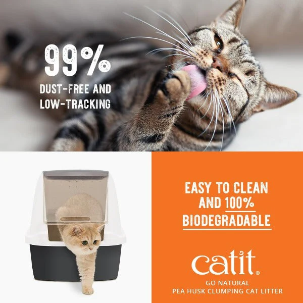 Catit Go Natural! Pea Husk Lavender-Scented Clumping Cat Litter, 5.6kg - Image 4