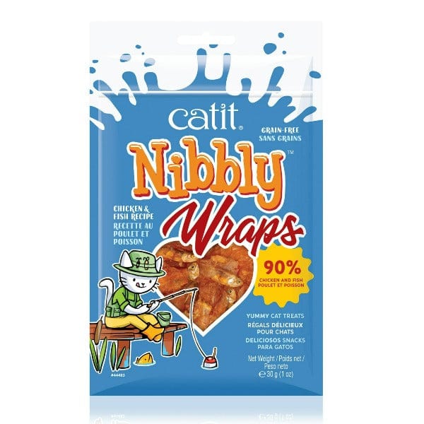 Catit Nibbly Wraps Chicken and Fish Recipe Cat Treats*