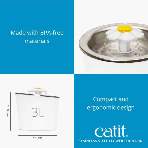 Catit Flower Stainless Steel Fountain - Image 5