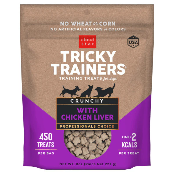 Cloud Star Tricky Trainers with Chicken Liver Crunchy Dog Treats