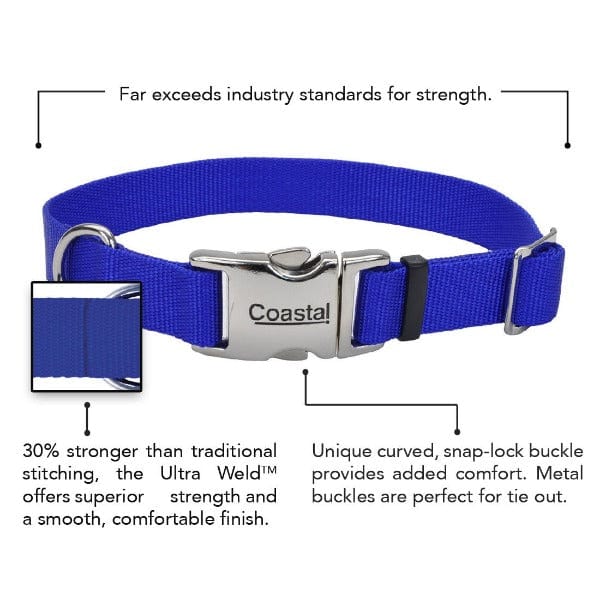 Coastal Adjustable Nylon Collar with Metal Buckle - Image 3