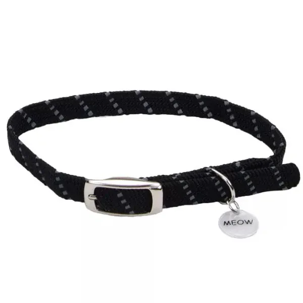Coastal ElastaCat Reflective Safety Stretch Collar with Reflective Charm - Image 4